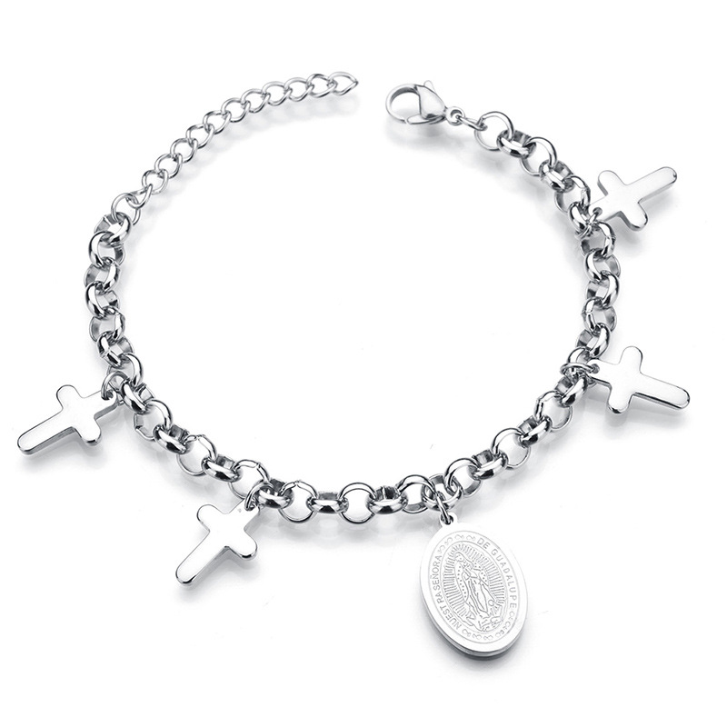 head portrait creative cross personality stainless steel bracelet designer bracelets for women clovers woman jewelry bangle ice out custom jewellery charm chains
head portrait creative cross personality stainless steel bracelet designer bracelets for women clovers woman jewelry bangle ice out custom jewellery charm chains