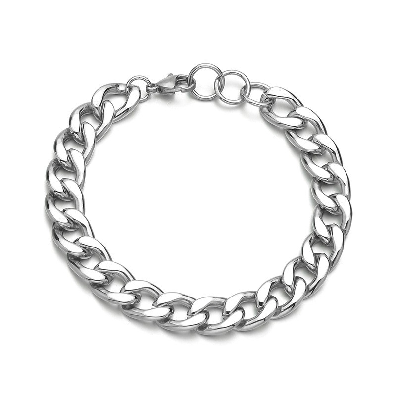 New polished two-sided Cuban bracelet stainless steel punk minimalist INS couple bracelets designer for women pendant chains Bracelets jewelry charome wholesale
New polished two-sided Cuban bracelet stainless steel punk minimalist INS couple bracelets designer for women pendant chains Bracelets jewelry charome wholesale