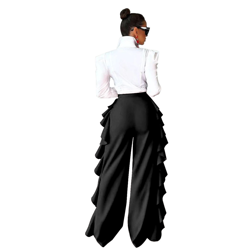 Women Palazzo Pants Work Wear Classic High Waisted Wide Leg Long Casual Straight Leg Trousers for Summer