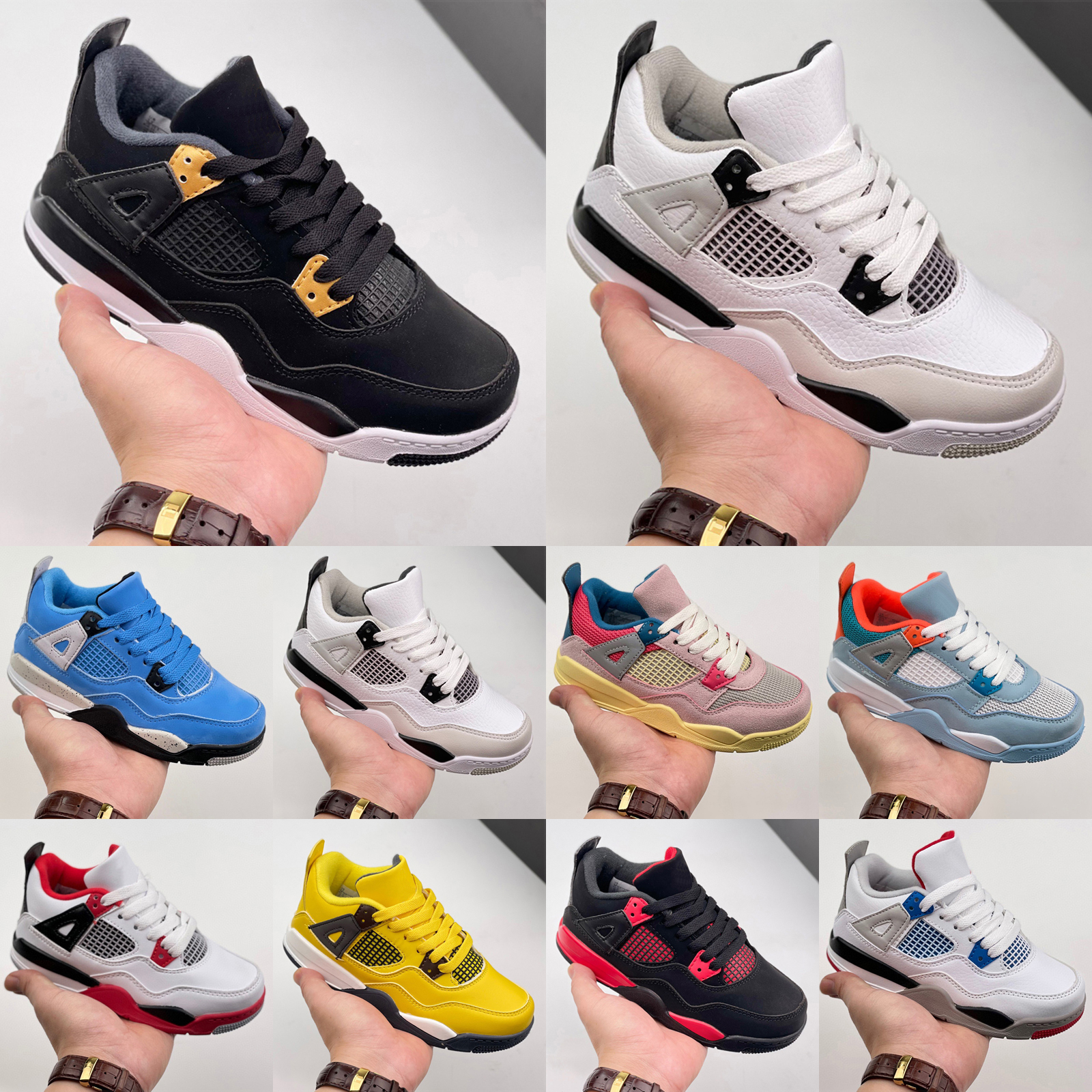 Jumpman 4 4s Fire Red Basketball Shoes Child Raptors Bred Tattoo Tinker Black Cement Big Kids Youth Boys Sail Muslin Sport Children Sneakers size 22-37, As photo 24
Jumpman 4 4s Fire Red Basketball Shoes Child Raptors Bred Tattoo Tinker Black Cement Big Kids Youth Boys Sail Muslin Sport Children Sneakers size 22-37, As photo 24