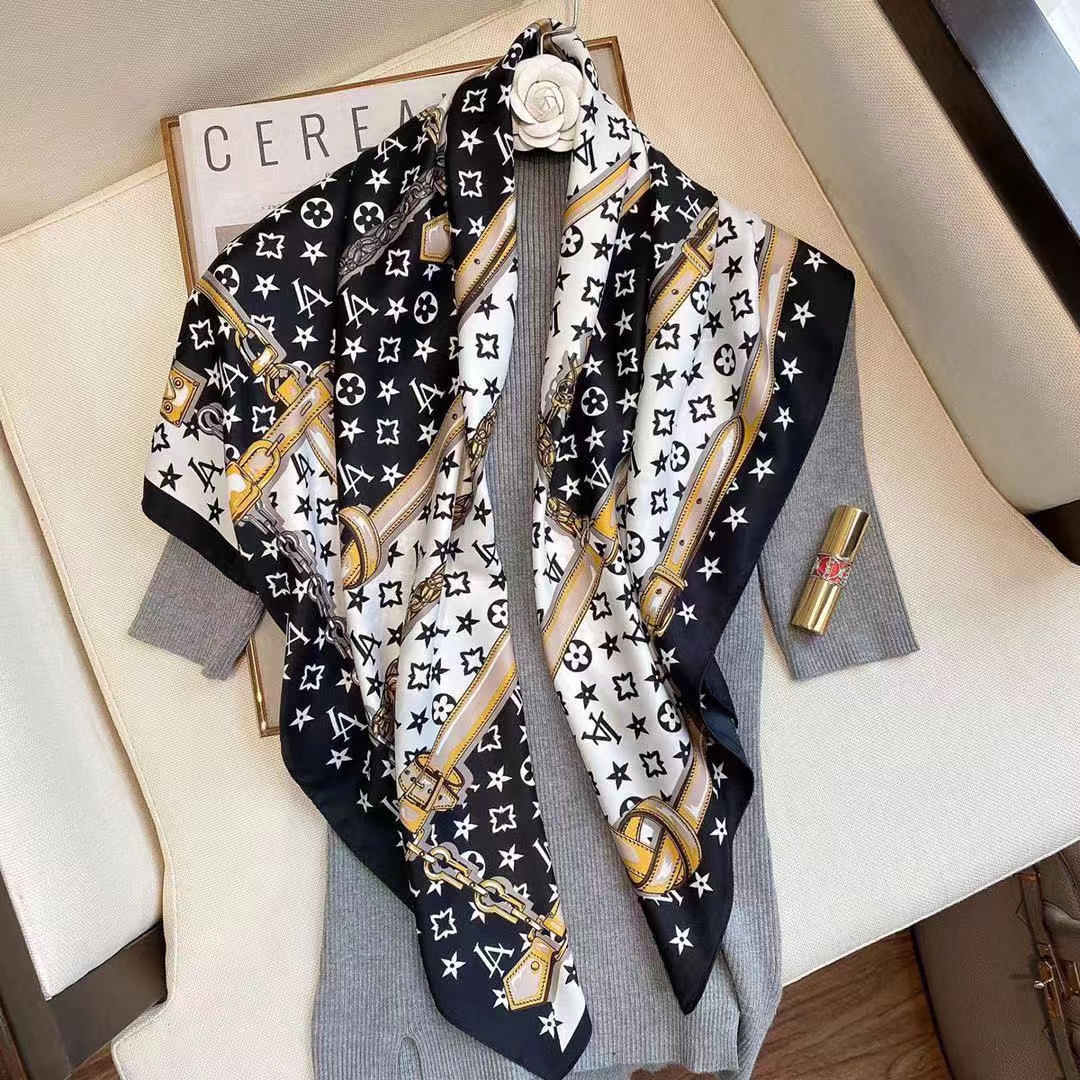 Brand Designer Silk Scarf Female Foulard Bandana Long Shawls Wraps Winter Neck Scarves Pashmina Lady 90 and 90
Brand Designer Silk Scarf Female Foulard Bandana Long Shawls Wraps Winter Neck Scarves Pashmina Lady 90 and 90