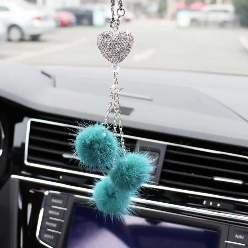 Interior Decorations Fashion Car View Mirror Hanging Pendant Auto Home Decor Lucky Vehicle Ornament Mini Car Accessory Interior Hanging For Girls T221