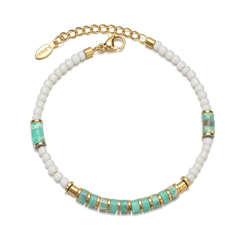 Simple 14k gold turquoise three color beaded bracelet woman stainless steel hand chains evil eye Bracelets for women jewelry designer bracelets charm wholesale
Simple 14k gold turquoise three color beaded bracelet woman stainless steel hand chains evil eye Bracelets for women jewelry designer bracelets charm wholesale