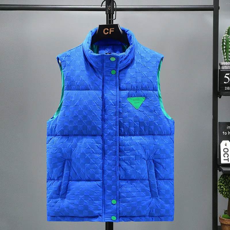 Men's Vests 2024 Winter Designer brand New Business Casual Pocket Warm Waistcoat Vest Men Autumn Outfits Sleeveless Coat Jacket Green Vest