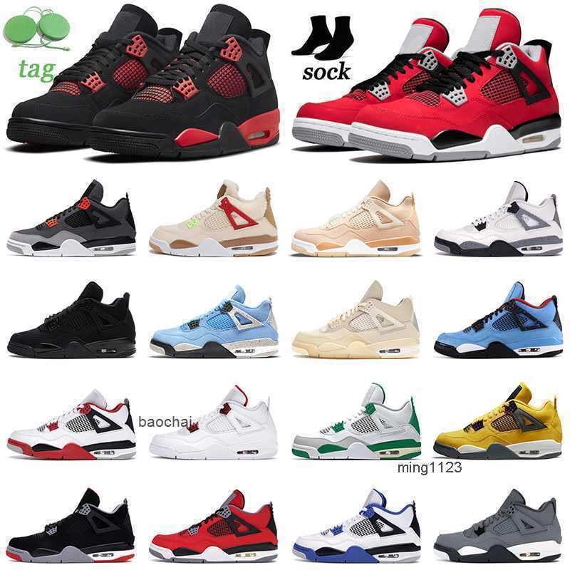 Red Thunder 4 4s Mens Basketball Shoes Black Cat University Blue Infrared Cactus Jack Hot Punch Men Womens Trainers Sports Sneakers