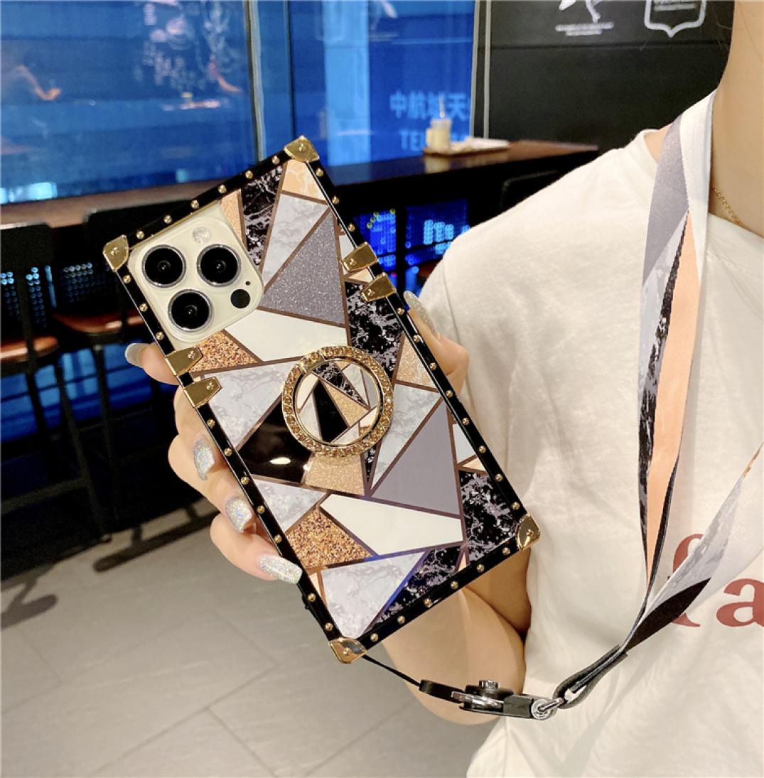 Glitter Geometric Square Phone Case for iPhone 13 12 Mini 11 Pro Max XR XS 6s 7 8 Plus Lanyard Strap Sparkle Plating Rhombus Brack5407110, Black
Glitter Geometric Square Phone Case for iPhone 13 12 Mini 11 Pro Max XR XS 6s 7 8 Plus Lanyard Strap Sparkle Plating Rhombus Brack5407110, Black