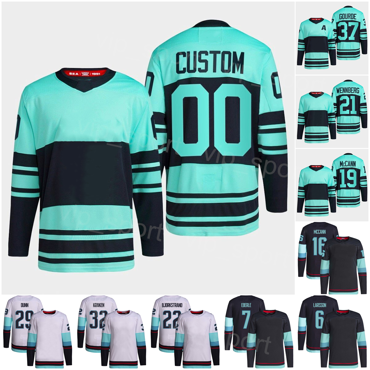 

Man Woman Youth Hockey Reverse Retro 22 Oliver Bjorkstrand Jersey 16 Jared McCann 21 Alex Wennberg 37 Yanni Gourde 29 Vince Dunn 6 Adam Larsson 7 Eberle 51 Shane Wright, White