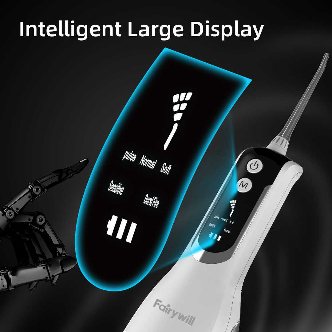 Oral Irrigators Other Hygiene Fairywill Irrigator Portable Water Flosser Dental Teeth Cleaning Waterproof USB Charge With 5 Jets 5 Modes For Cleane 22