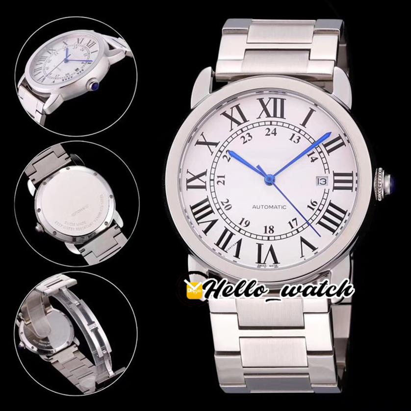 42mm Date Ronde W6701011 Gents Watches White Dial Automatic Mens Watch Stainless Steel Bacelet High Quality 6 Style HWCR Hello Wat299P, Waterproof service
42mm Date Ronde W6701011 Gents Watches White Dial Automatic Mens Watch Stainless Steel Bacelet High Quality 6 Style HWCR Hello Wat299P, Waterproof service