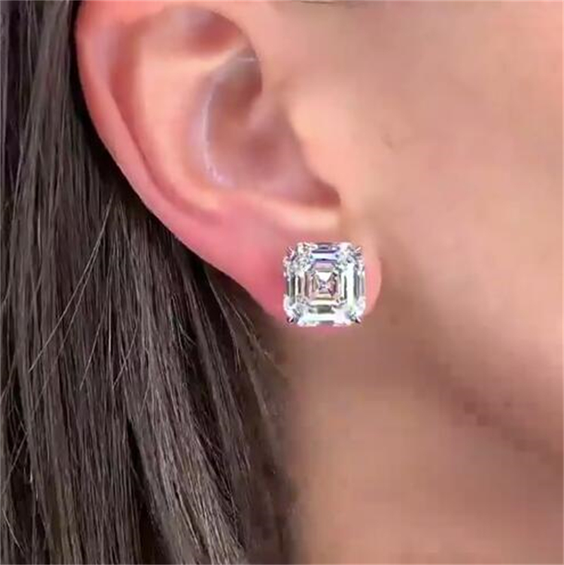 20 Styles Trendy Lab moissanite Stud Earring original 925 sterling silver Party Wedding Earrings for Women Bridal Jewelry Gift