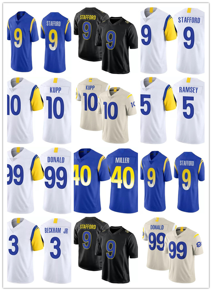 Mens Football Jersey 9 Matthew Stafford 99 Aaron Donald 10 Cooper Kupp 5 Jalen Ramsey 45 Bobby Wagner 3 Odell Beckham Jr. Los Angeles”Ram Mens Football Jersey 9 Matthew Stafford 99 Aaron Donald 10 Cooper Kupp 5 Jalen Ramsey 45 Bobby Wagner 3 Odell Beckham Jr. Los Angeles”Ram
