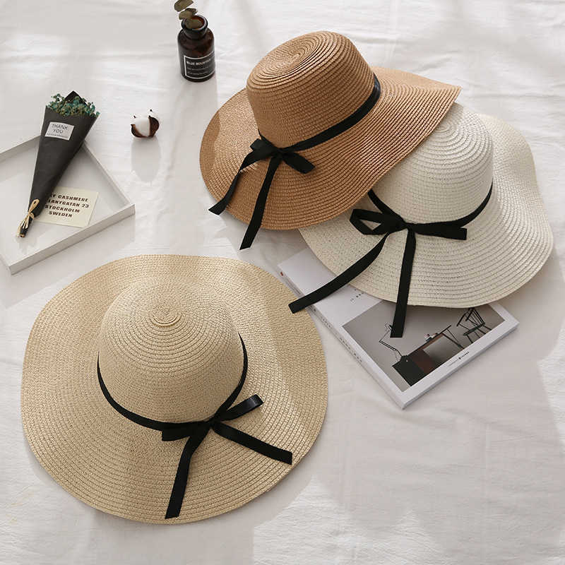 Beanie/Skull Caps New Sun Hat Ladies Summer Beach Big Brimmed Straw Seaside Vacation Sunshade Sunscreen Foldable Bow Dome T221201, 13
Beanie/Skull Caps New Sun Hat Ladies Summer Beach Big Brimmed Straw Seaside Vacation Sunshade Sunscreen Foldable Bow Dome T221201, 13