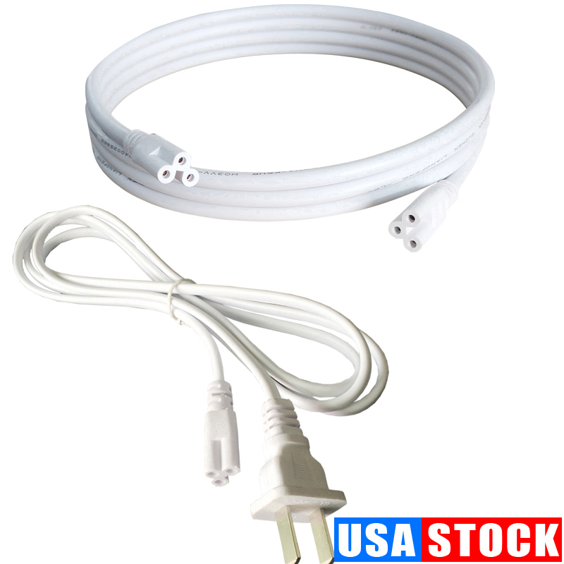Extension Cord For T8 T5 led tubes power cords with switch US Plug integrated led tube lights 1FT 2FT 3.3FT 4FT 5FT 6FT 6.6Feet 100 Pack Usalight