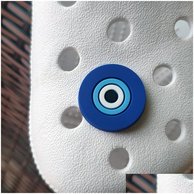 Shoe Parts Accessories Wholesale Evil Eye Clog Charms Clog Shoes For Wristband Bracelet Decoration Xmas Party Gifts Drop Delivery Dhpt3