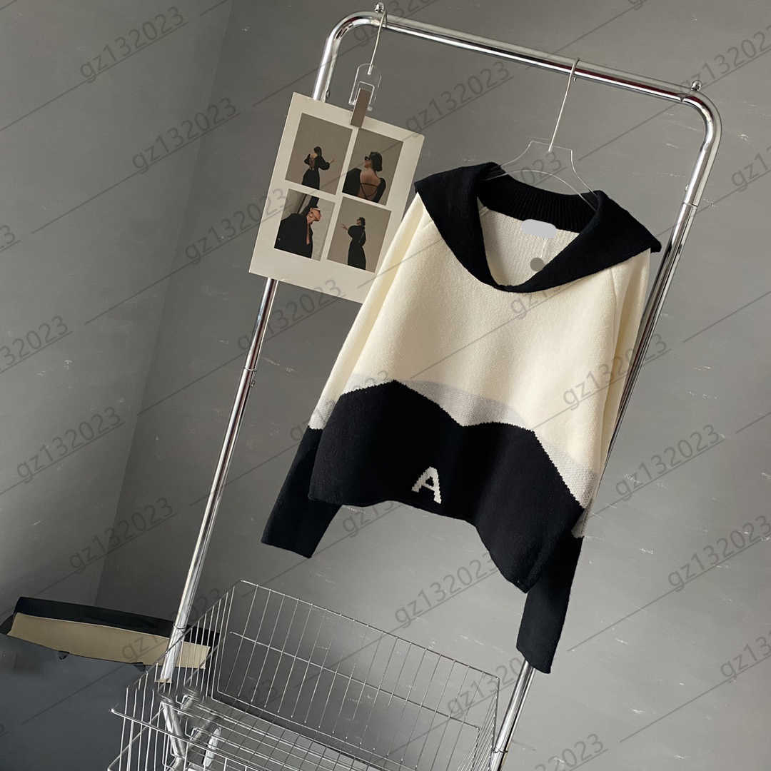 Womens Sweaters Color Matching Logo Jacquard Large Lapel Cape Pullover Knit Sweater V-neck Wavy Pattern Trim Short Knitwear Fashion Brand Women Clothing, 19
Womens Sweaters Color Matching Logo Jacquard Large Lapel Cape Pullover Knit Sweater V-neck Wavy Pattern Trim Short Knitwear Fashion Brand Women Clothing, 19