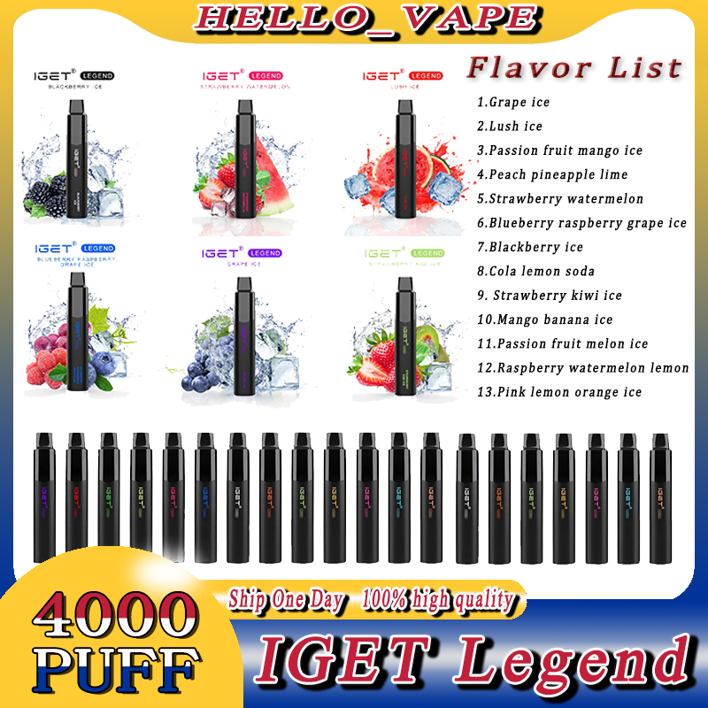 Original iget Legend 4000 PUFFS disposable vape Electronics Shipped From Australia 100%Authentic Vapes Pen 1500mAh battery Vs igets Bar Mega King
Original iget Legend 4000 PUFFS disposable vape Electronics Shipped From Australia 100%Authentic Vapes Pen 1500mAh battery Vs igets Bar Mega King