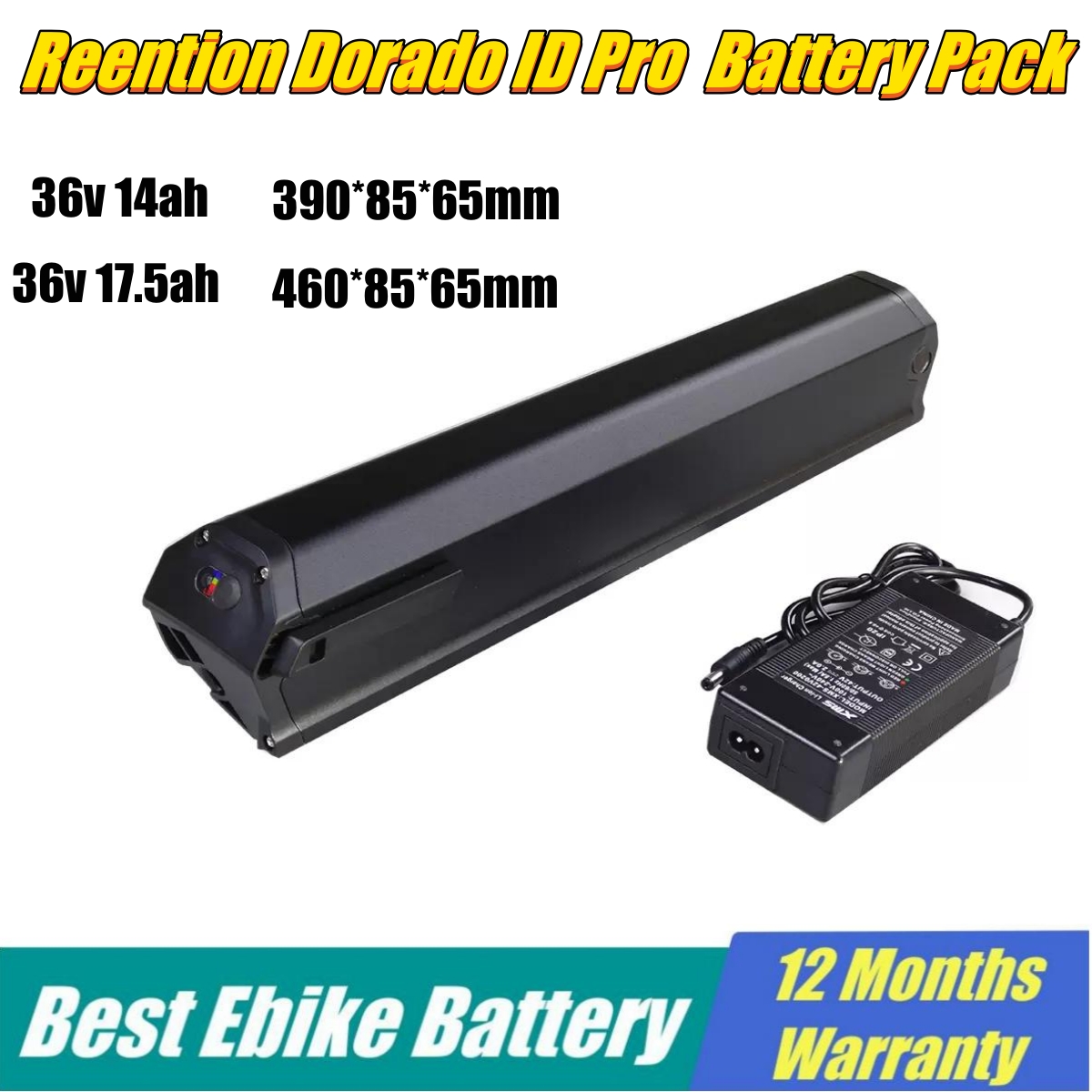 Reention ebike battery Dorado id pro 36V 13Ah 15Ah 17.5Ah hidden ebike frame akku 10.4Ah 12.8Ah 14Ah with charger
Reention ebike battery Dorado id pro 36V 13Ah 15Ah 17.5Ah hidden ebike frame akku 10.4Ah 12.8Ah 14Ah with charger