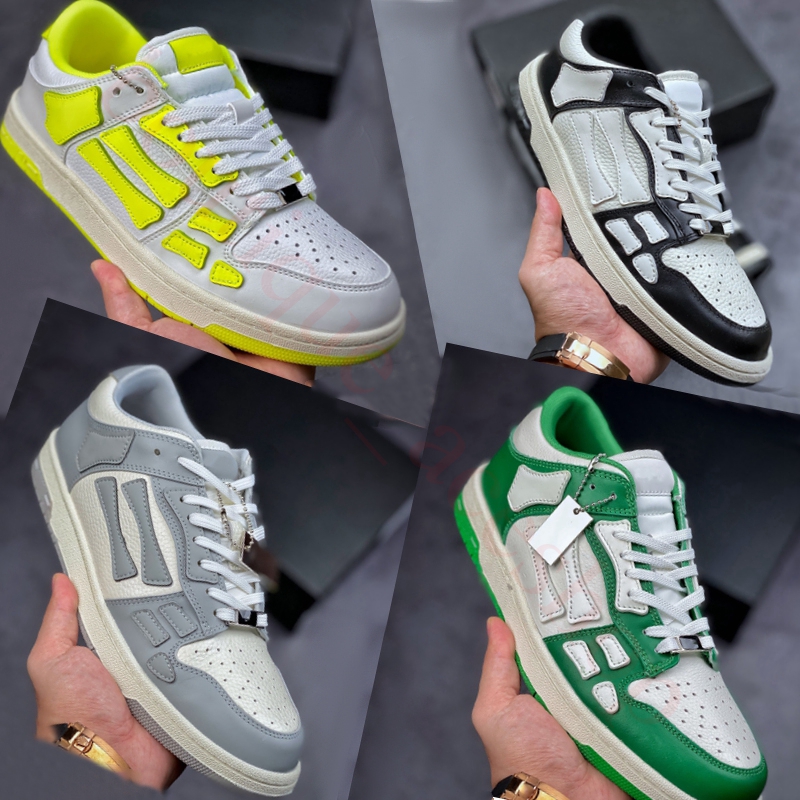 Designer amiri Casual Shoes Skelet Bones Runner Top Low Skel Skeleton Shoes Women Men Sports Retro Sneakers Black White Leather Lace Up Trainer Size 35-45
Designer amiri Casual Shoes Skelet Bones Runner Top Low Skel Skeleton Shoes Women Men Sports Retro Sneakers Black White Leather Lace Up Trainer Size 35-45