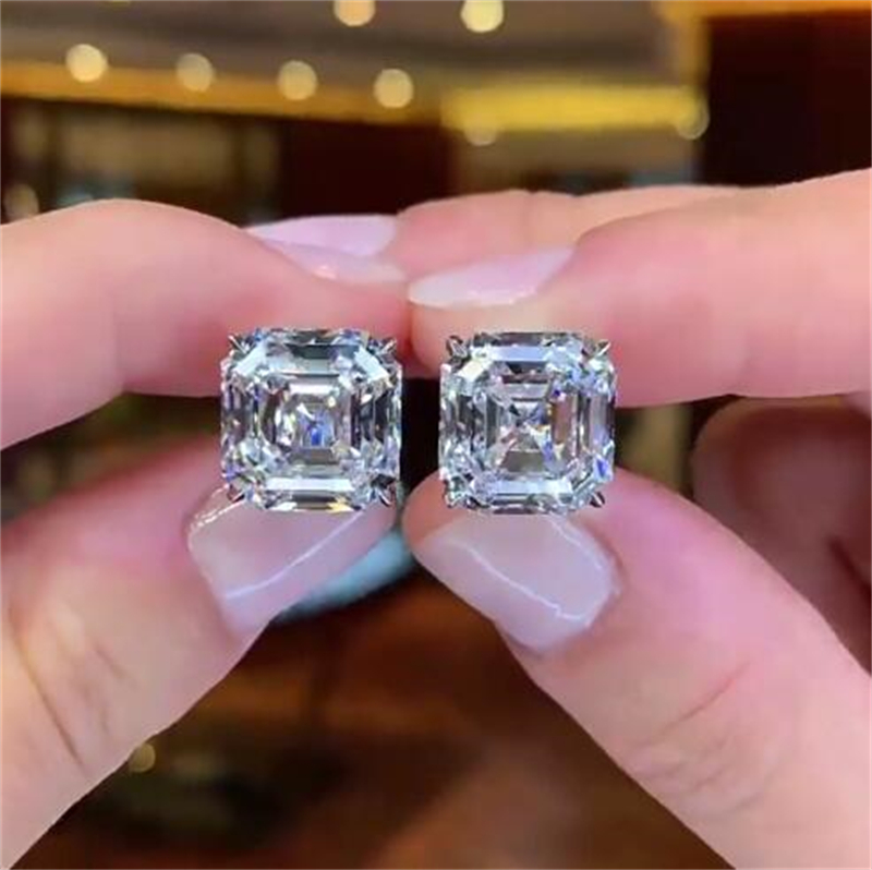 20 Styles Trendy Lab moissanite Stud Earring original 925 sterling silver Party Wedding Earrings for Women Bridal Jewelry Gift