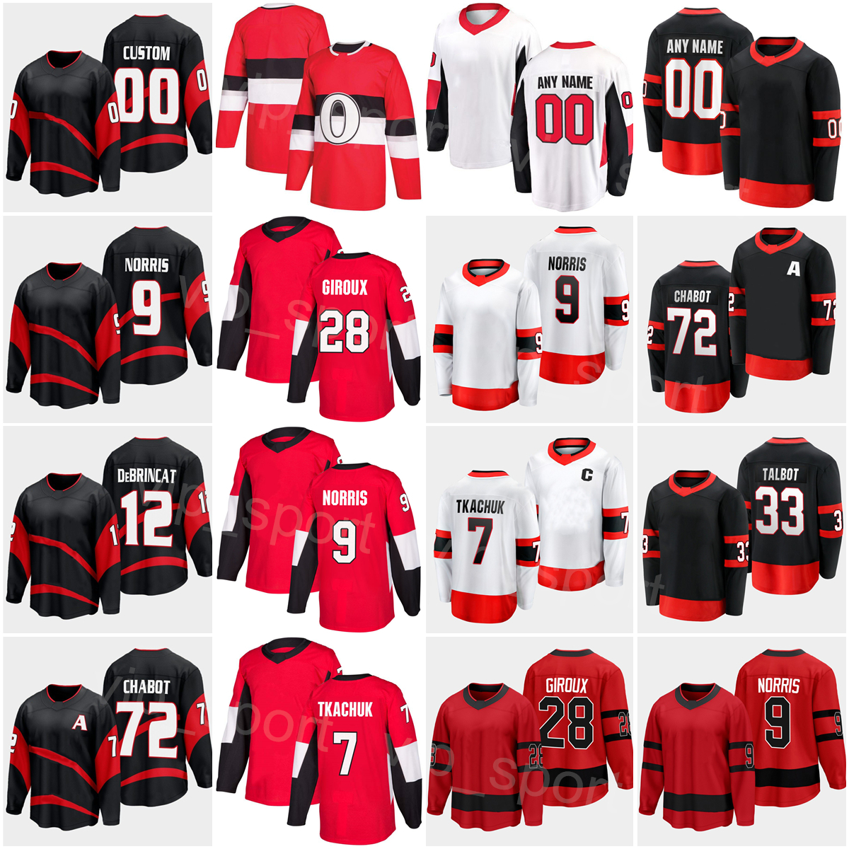 Ice Hockey 2023 Reverse Retro 7 Brady Tkachuk Jersey 12 Alex DeBrincat 9 Josh Norris 33 Cam Talbot 28 Claude Giroux 72 Thomas Chabot 28 Connor Brown Black Red White Team
Ice Hockey 2023 Reverse Retro 7 Brady Tkachuk Jersey 12 Alex DeBrincat 9 Josh Norris 33 Cam Talbot 28 Claude Giroux 72 Thomas Chabot 28 Connor Brown Black Red White Team