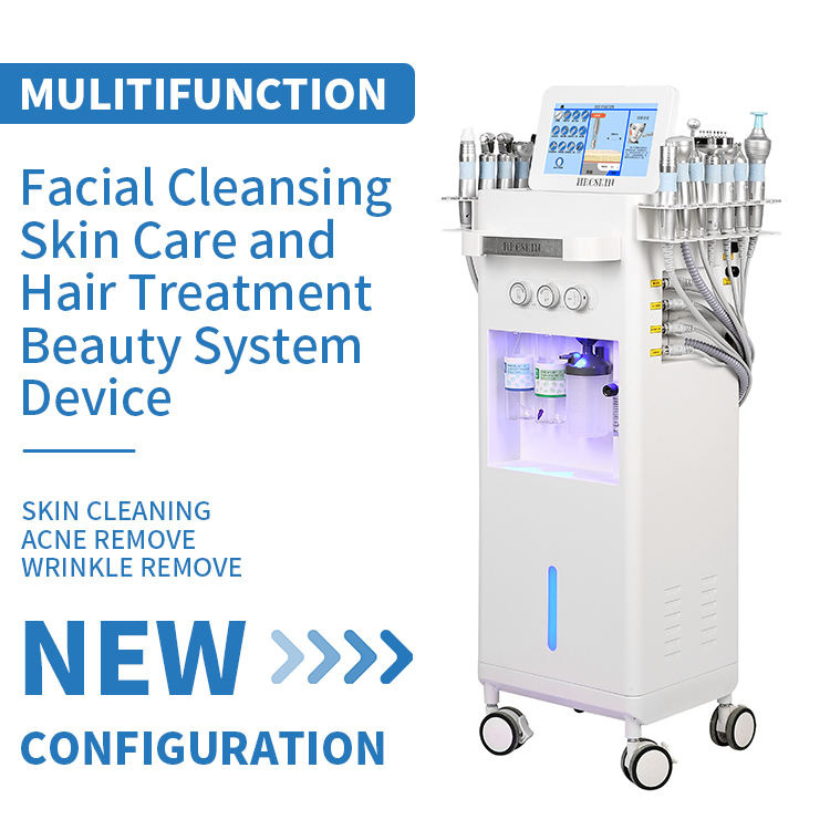 15in1 deep cleansing machine water microdermabrasion Oxygen Spra Gun RF lift skin Scrubber black heads removal device
