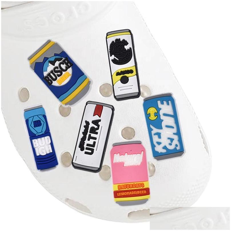 Shoe Parts Accessories Wholesale Wine Beer Bootle Cloglog Charms Fit For Clog Shoes And Wristband Bracelet Decoration Kids Teen Adty Dhzjf