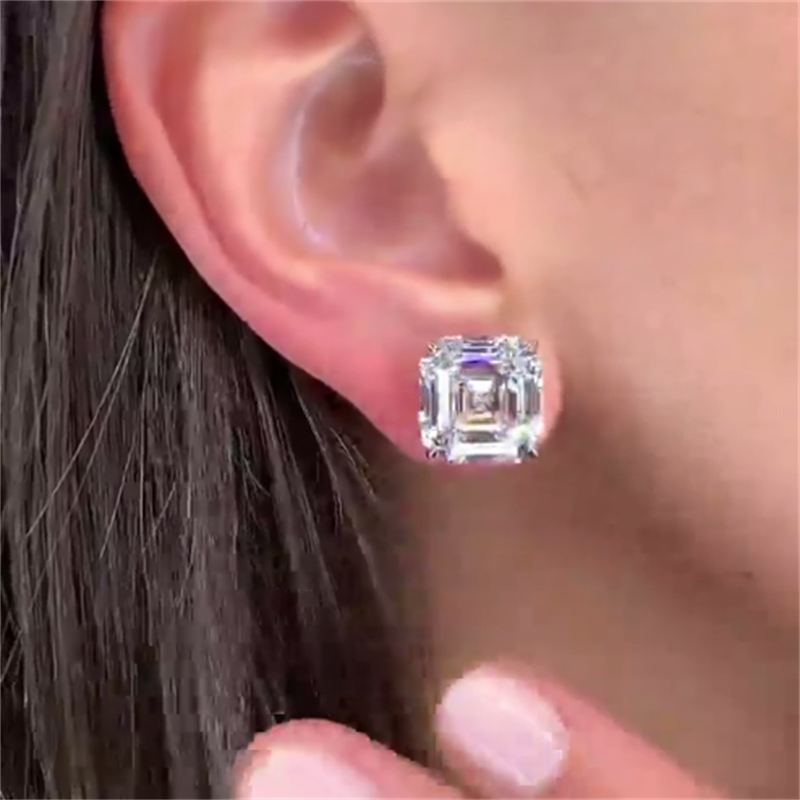 20 Styles Trendy Lab moissanite Stud Earring original 925 sterling silver Party Wedding Earrings for Women Bridal Jewelry Gift