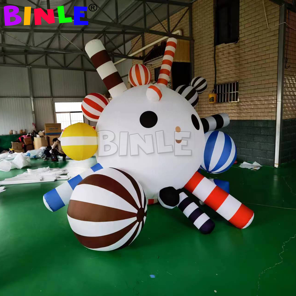 Outdoor christmas decoration giant inflatable snowman head ball airblown snow ball yard ornaments