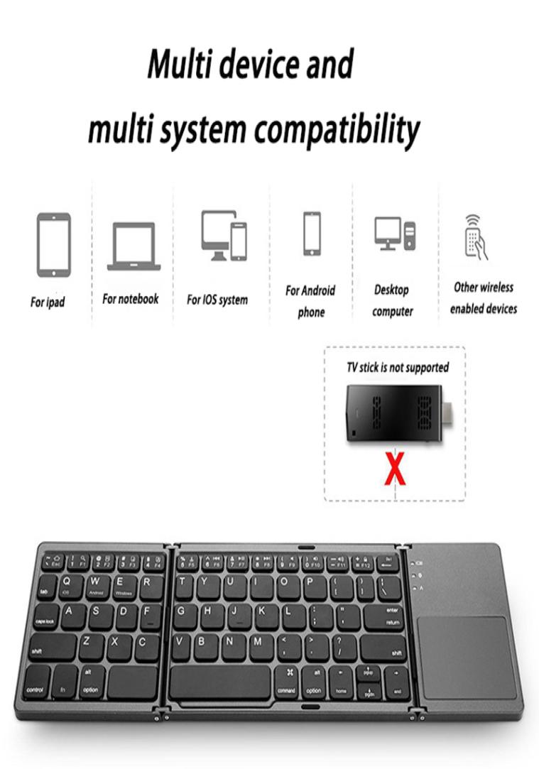 Wireless Keyboard For Mac Android Windows ipad Tablet Portable Mini Three Folding Foldable Touchpad Keypad9116799
Wireless Keyboard For Mac Android Windows ipad Tablet Portable Mini Three Folding Foldable Touchpad Keypad9116799
