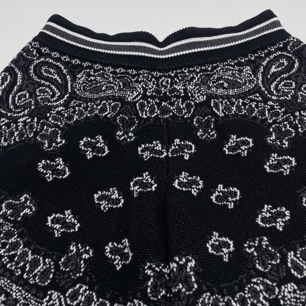 Summer Vintage Paisley Print Mens Shorts Cashmere Knitted Shorts Cashew Jacquard Knitting Embroidered Men Sweatpant