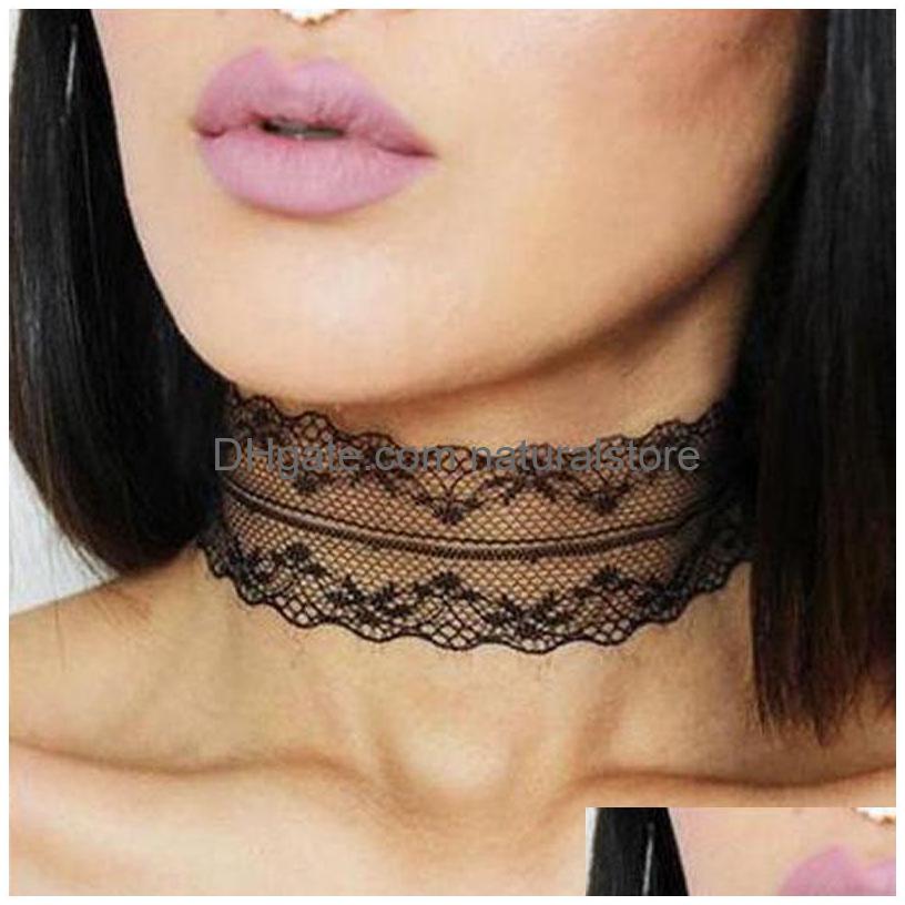 Chokers Black White Plain Lace Choker Necklace Gothic Vintage Wide Ribbon Handmade Neckless Jewelry Collar Nacklace For Women Drop D Dhbxj
Chokers Black White Plain Lace Choker Necklace Gothic Vintage Wide Ribbon Handmade Neckless Jewelry Collar Nacklace For Women Drop D Dhbxj