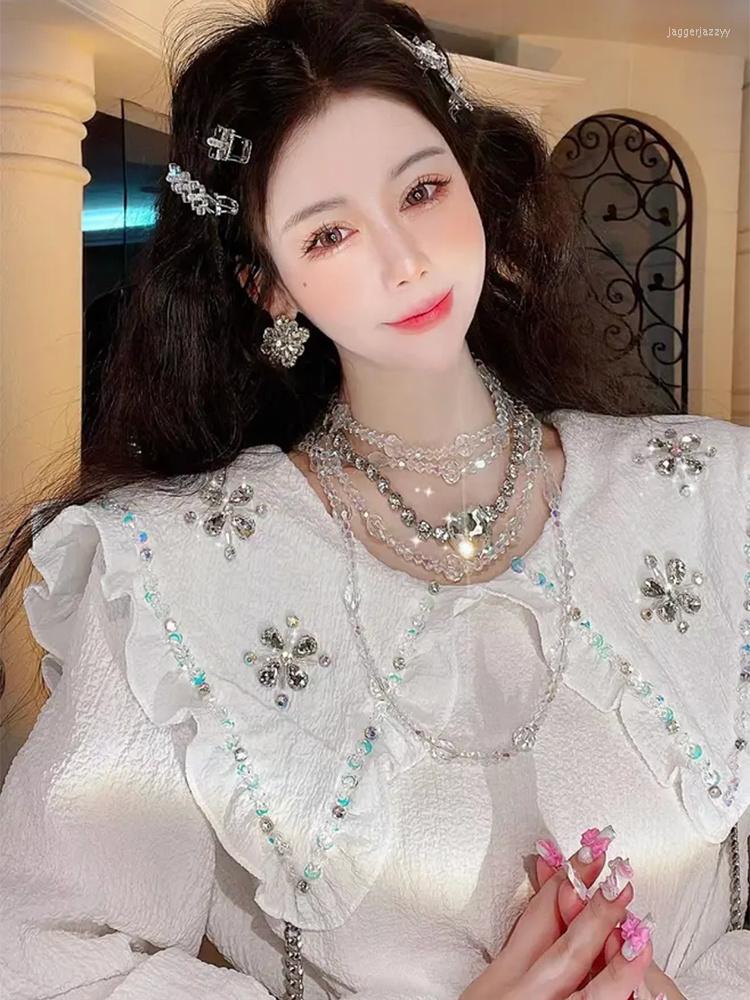 Women's T Shirts French Minority Heavy Industry Diamond Inlaid Baby Collar Shirt Women's Design In Spring 2022 Loose Chiffon, White
Women's T Shirts French Minority Heavy Industry Diamond Inlaid Baby Collar Shirt Women's Design In Spring 2022 Loose Chiffon, White