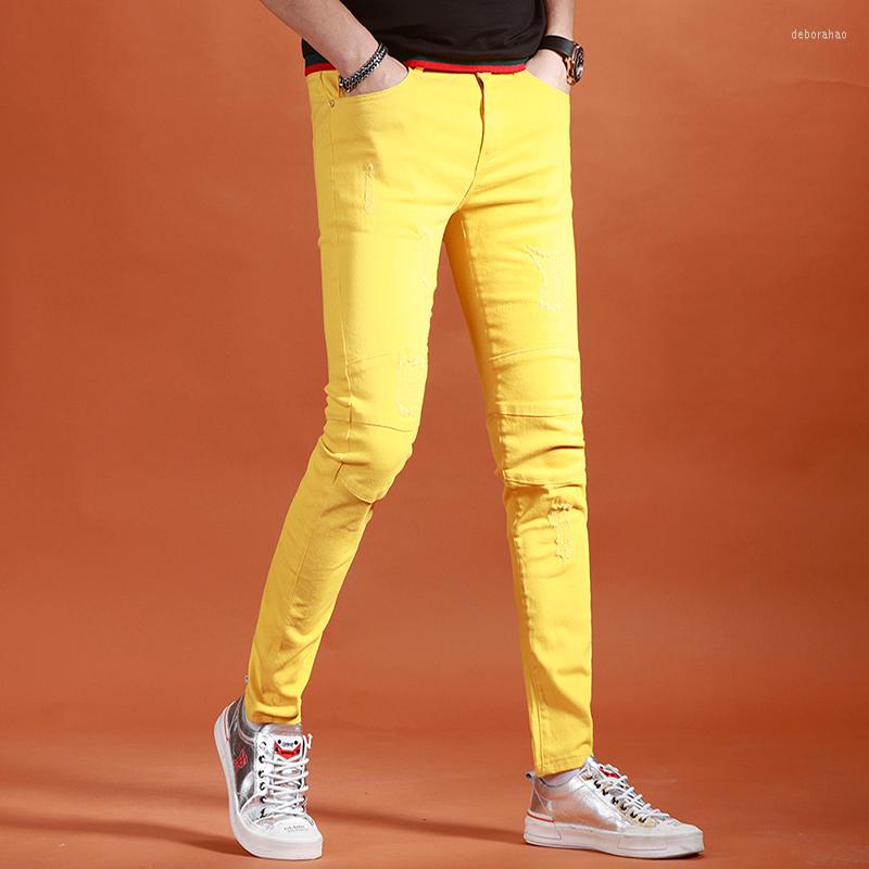 Men's Jeans Yellow 2023 Men Fashion Slim Fit Straight Pants Summer Streetwear Thin Ripped Patch Denim Trousers, White
Men's Jeans Yellow 2023 Men Fashion Slim Fit Straight Pants Summer Streetwear Thin Ripped Patch Denim Trousers, White