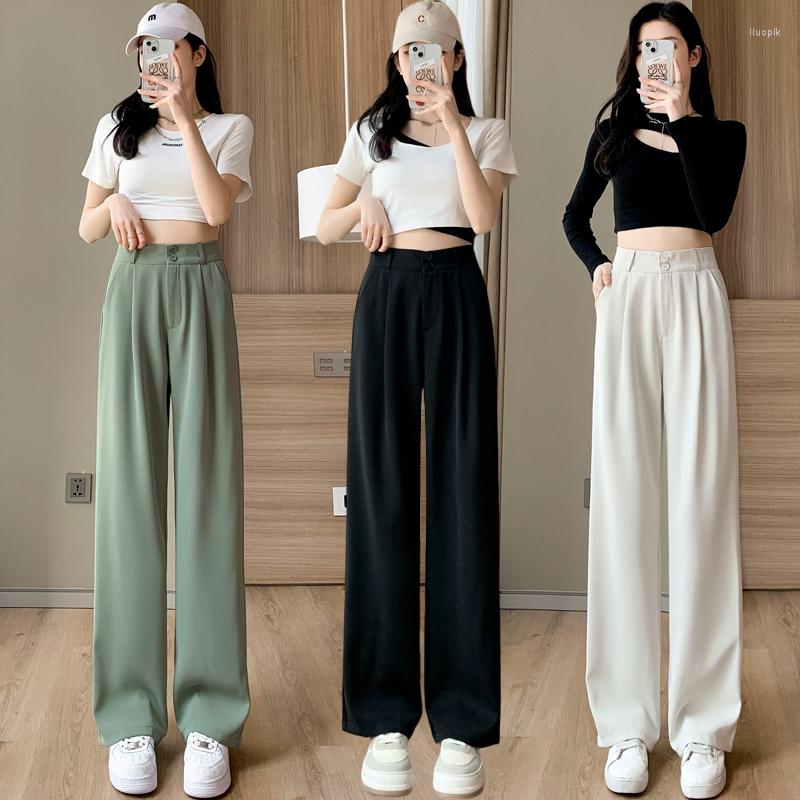 Women' Pants Spring Summer Elastic High Waist Wide Leg Pant Women Loose Casual Solid Korean Straight Office Female Suit Trousers 2022, Black
Women' Pants Spring Summer Elastic High Waist Wide Leg Pant Women Loose Casual Solid Korean Straight Office Female Suit Trousers 2022, Black