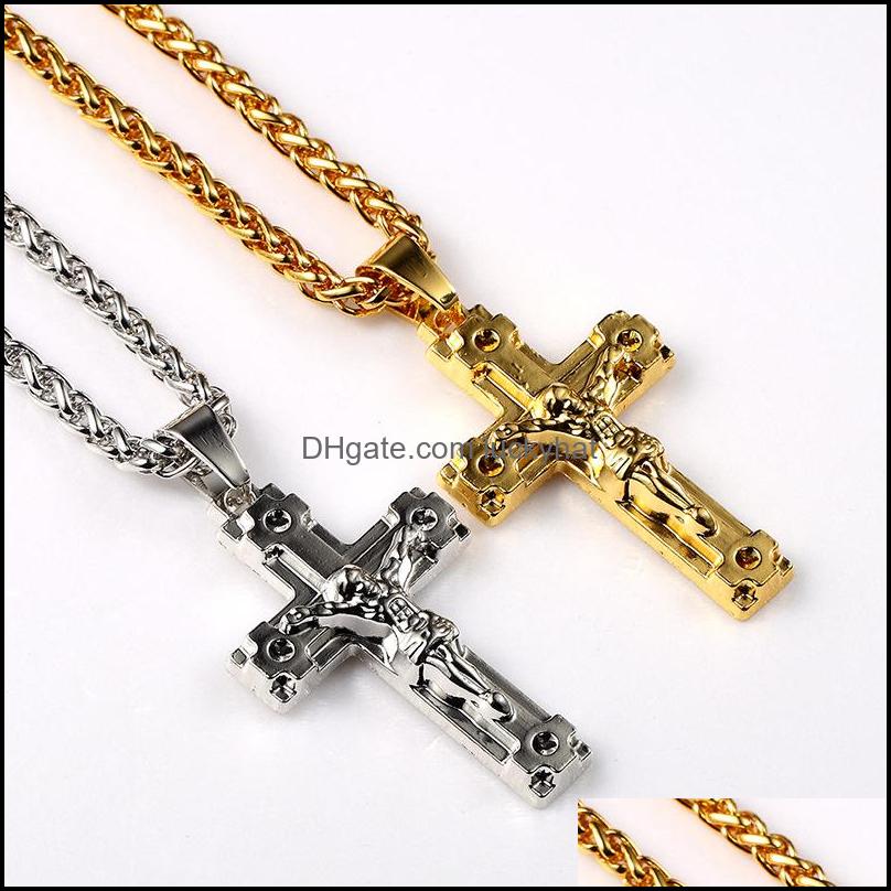Pendant Necklaces Hip Hop Bling Ice Out Inri Crucifix Jesus Piece Pendants Stainless Steel Cz Crystal Cross Necklace Christian Jewel Otq83
Pendant Necklaces Hip Hop Bling Ice Out Inri Crucifix Jesus Piece Pendants Stainless Steel Cz Crystal Cross Necklace Christian Jewel Otq83
