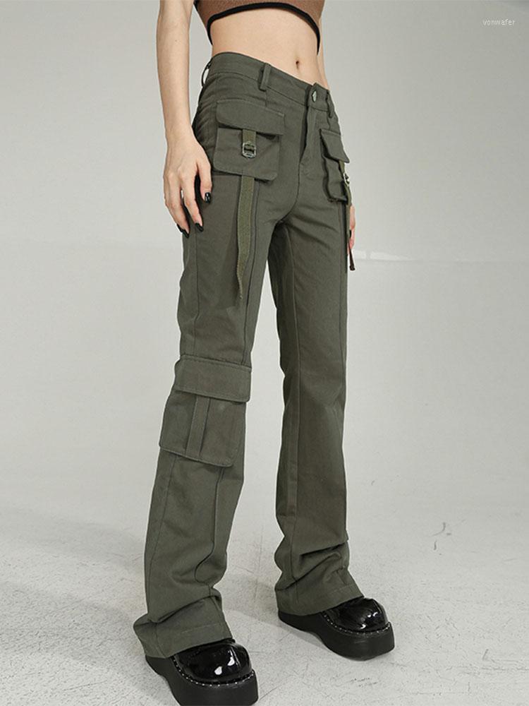 Women' Pants Cargo Y2k High Waist Baggy Stacked Overalls For Women With Pocket Grunge Casual Fashion Hip-hop Trousers 2022, Green
Women' Pants Cargo Y2k High Waist Baggy Stacked Overalls For Women With Pocket Grunge Casual Fashion Hip-hop Trousers 2022, Green