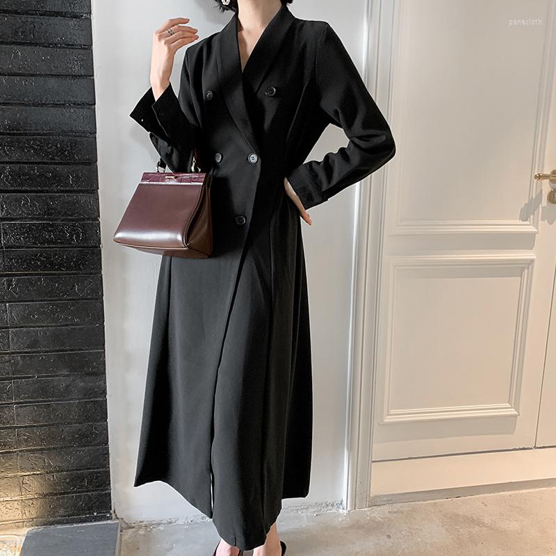 Women's Trench Coats Blazer Dress Double Breasted British Coat Lady Slim Fashion Office Spring Autumn Long Outerwear, Black
Women's Trench Coats Blazer Dress Double Breasted British Coat Lady Slim Fashion Office Spring Autumn Long Outerwear, Black