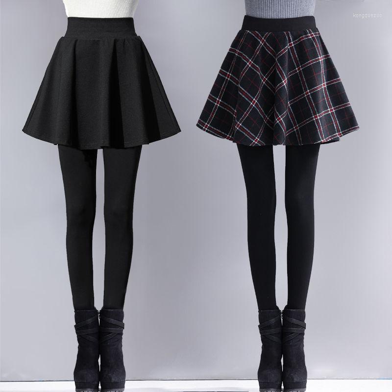 Women' Pants Winter Woman Skirt Fake Two-Piece Leggings Outer Wear Solid Color Trousers Thin High Waist Culottes Fleece Thickening T100, Black
Women' Pants Winter Woman Skirt Fake Two-Piece Leggings Outer Wear Solid Color Trousers Thin High Waist Culottes Fleece Thickening T100, Black