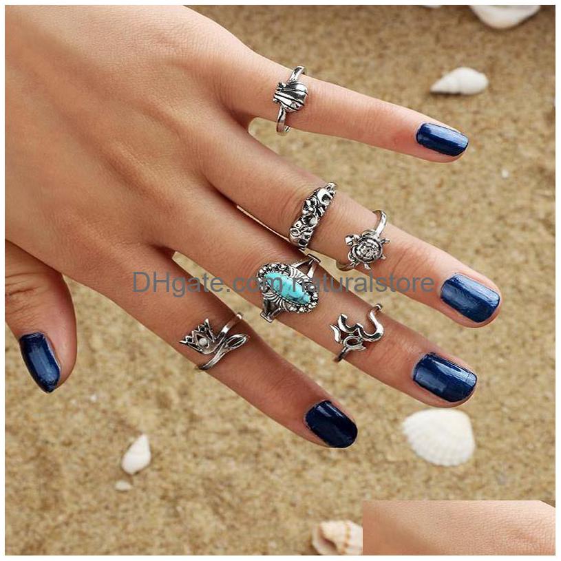 Cluster Rings Newest 6Pieces/Set Joint Ring For Women Wide Index Finger Bohemian Retro Totem Carved Geometric With Elephant Lotus Dr Dhpls
Cluster Rings Newest 6Pieces/Set Joint Ring For Women Wide Index Finger Bohemian Retro Totem Carved Geometric With Elephant Lotus Dr Dhpls