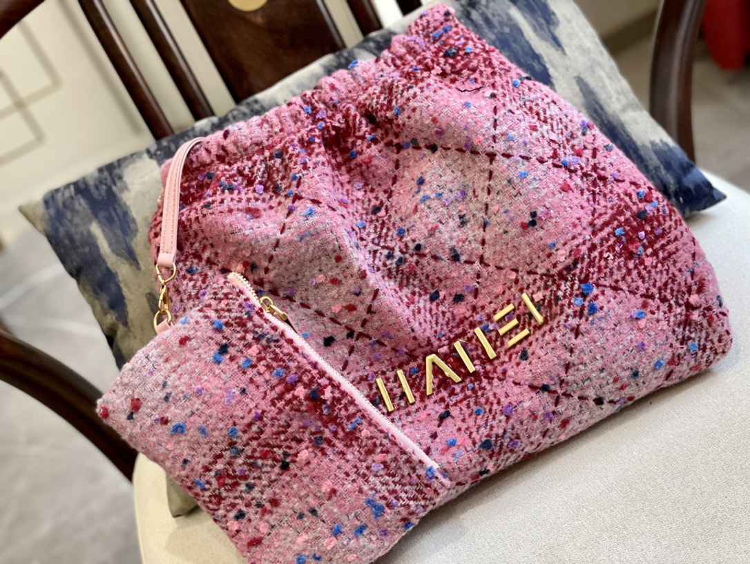 Shoulder Bags Womens Designer Wool Tweed Quilted 22 Shopping Bags Tote Pink Grey Multicolor Gold Metal Hardware Matelasse Chain Large Capaci, Box
Shoulder Bags Womens Designer Wool Tweed Quilted 22 Shopping Bags Tote Pink Grey Multicolor Gold Metal Hardware Matelasse Chain Large Capaci, Box