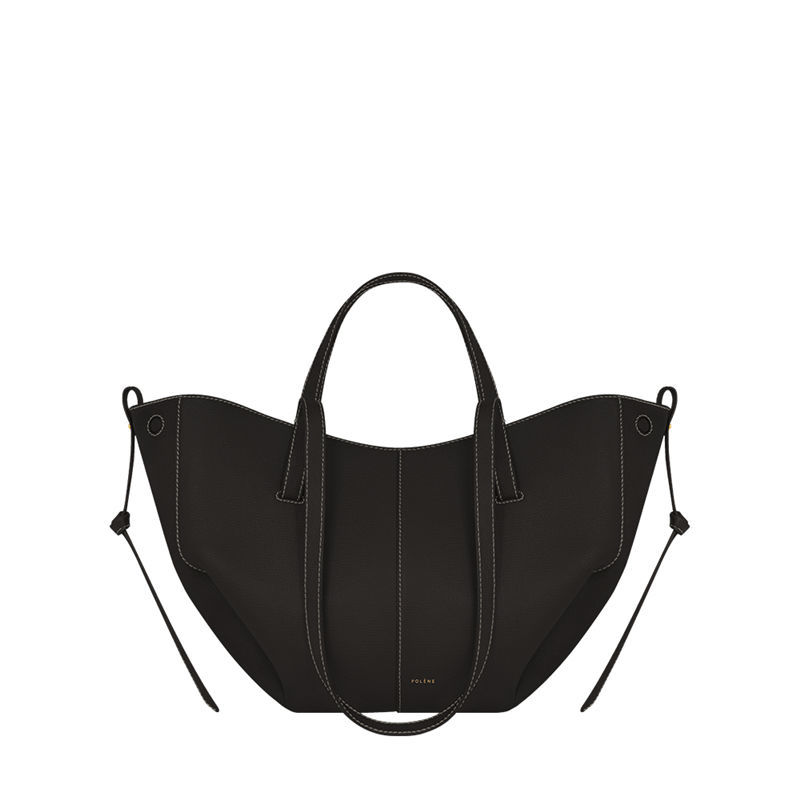 Evening Cosmetic Bags Cases Polene Cyme Tote Bag Full-Grain Textured Leather Designer Magnetic Buckle Closure Handbag Women Suede Inner Lining 
Evening Cosmetic Bags Cases Polene Cyme Tote Bag Full-Grain Textured Leather Designer Magnetic Buckle Closure Handbag Women Suede Inner Lining