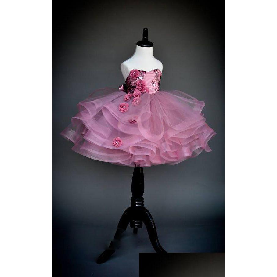 Flower Girls' Dresses Short Mini 3Dfloral Appliques Girls For Weddings Ribbon Bow Pageant Gowns Elastic Waist Strapless Sequined Bea Dhoi2, Red
Flower Girls' Dresses Short Mini 3Dfloral Appliques Girls For Weddings Ribbon Bow Pageant Gowns Elastic Waist Strapless Sequined Bea Dhoi2, Red
