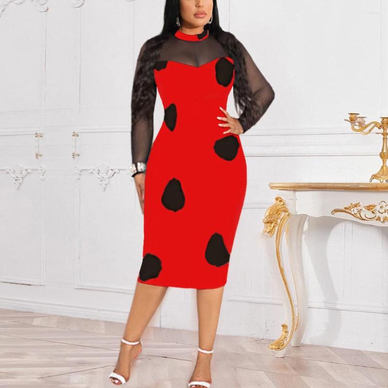 Casual Dresses Autumn Fall For Women Polka Dot Sheath Full Sleeve Transparent High Waisted Mid Calf Evening Night Party Club Dress, Red dress
Casual Dresses Autumn Fall For Women Polka Dot Sheath Full Sleeve Transparent High Waisted Mid Calf Evening Night Party Club Dress, Red dress