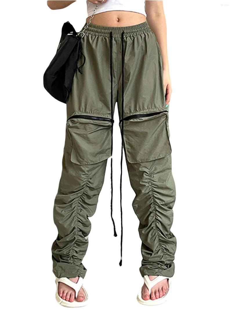 Women' Pants Cargo Y2k Baggy Women Drawstring Ruched Long Trousers With Pocket Zipper Streetwear Chic Grunge, Green
Women' Pants Cargo Y2k Baggy Women Drawstring Ruched Long Trousers With Pocket Zipper Streetwear Chic Grunge, Green