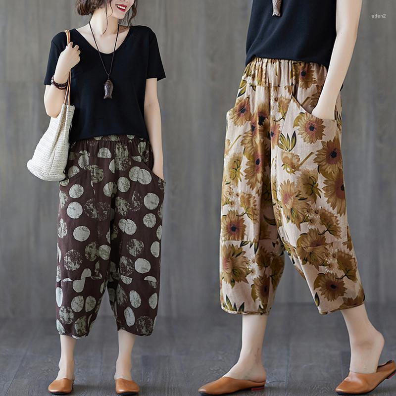 Women's Pants High Waist Women Harem Summer Vintage Print Straight Fashion Linen Comfortable Patchwork Pocket Casual Mom Cropped Trouser, Picture shown
Women's Pants High Waist Women Harem Summer Vintage Print Straight Fashion Linen Comfortable Patchwork Pocket Casual Mom Cropped Trouser, Picture shown