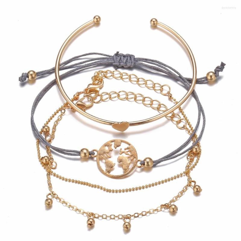 Link Bracelets European And American Style Earth Pattern Bracelet Set 4-Piece Creative Retro Simple Ladies Luxury Design Hand Accessories
Link Bracelets European And American Style Earth Pattern Bracelet Set 4-Piece Creative Retro Simple Ladies Luxury Design Hand Accessories