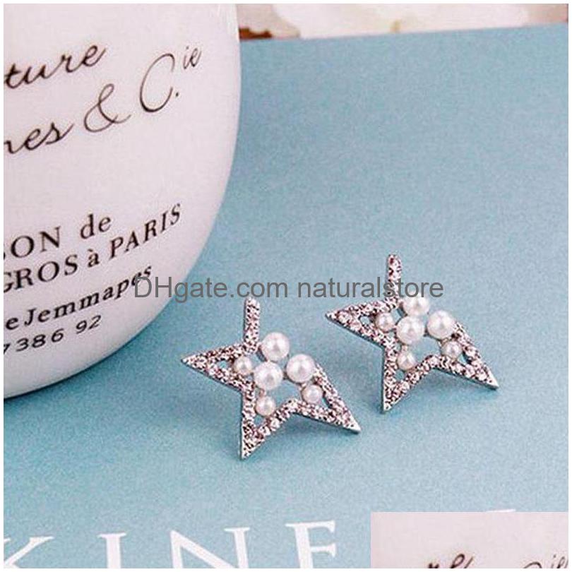 Stud New Ladies Pearl Diamonds Hollowed Out Fivepointed Star Earrings Factory Direct Sales Drop Delivery Jewelry Dhdfw
Stud New Ladies Pearl Diamonds Hollowed Out Fivepointed Star Earrings Factory Direct Sales Drop Delivery Jewelry Dhdfw