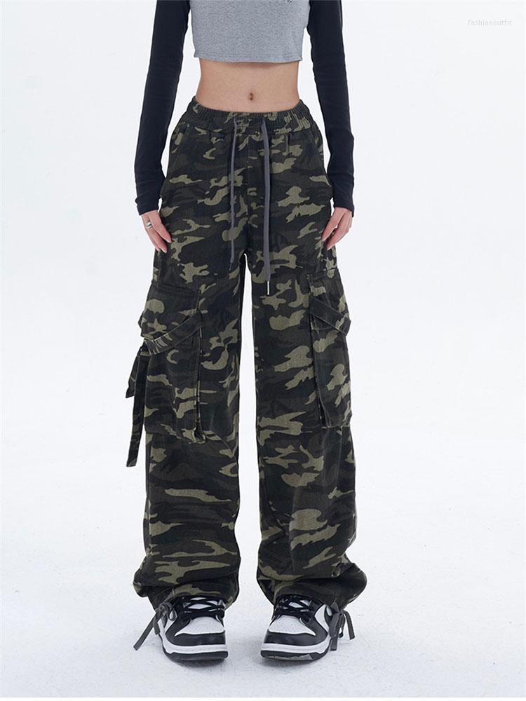 Women' Pants Cargo Women 2022 Autumn Design Casual Print Camouflage Trousers High Waist Baggy Straight Streetwear Hip-hop, Picture color
Women' Pants Cargo Women 2022 Autumn Design Casual Print Camouflage Trousers High Waist Baggy Straight Streetwear Hip-hop, Picture color