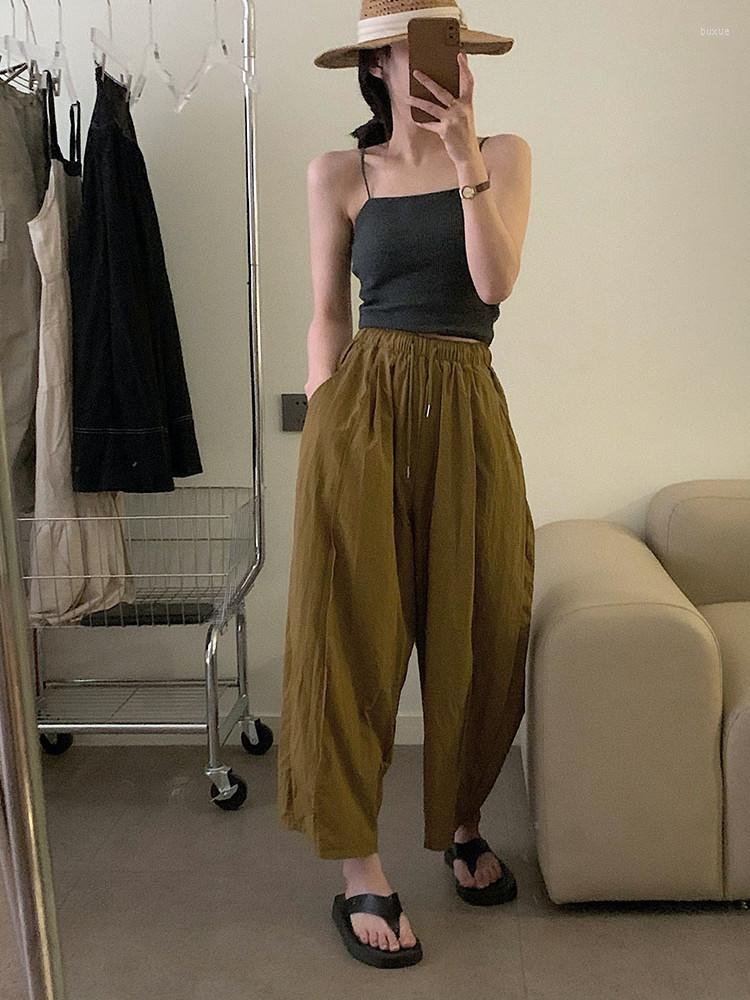Women' Pants Elastic Waist Harem Women Summer Korean Fashion Loose Casual Streetwear Straight Pant Female Wide Leg Trousers Autumn, Black
Women' Pants Elastic Waist Harem Women Summer Korean Fashion Loose Casual Streetwear Straight Pant Female Wide Leg Trousers Autumn, Black