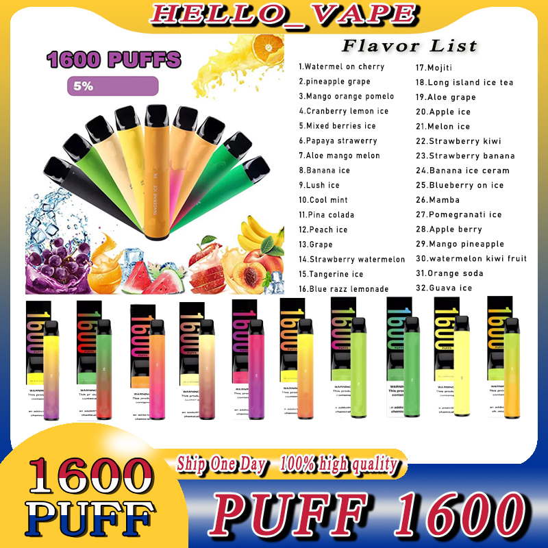 XXL 1600 Puffs Bar Disposable Vape Pen Electronic Cigarette With 5% Strength Pre-filled Vapors E-Cigarettes Portable System Starter Kits
XXL 1600 Puffs Bar Disposable Vape Pen Electronic Cigarette With 5% Strength Pre-filled Vapors E-Cigarettes Portable System Starter Kits